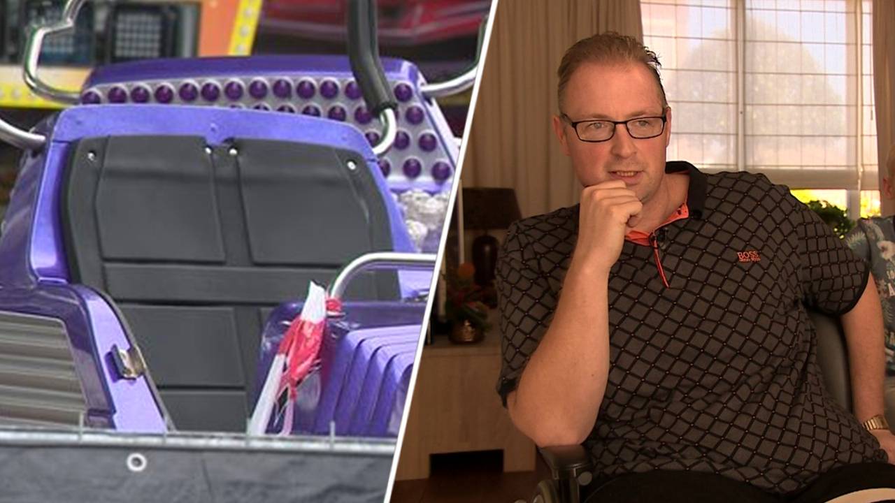 Marco van As verloor een been op de kermis. Foto: Omroep Gelderland.