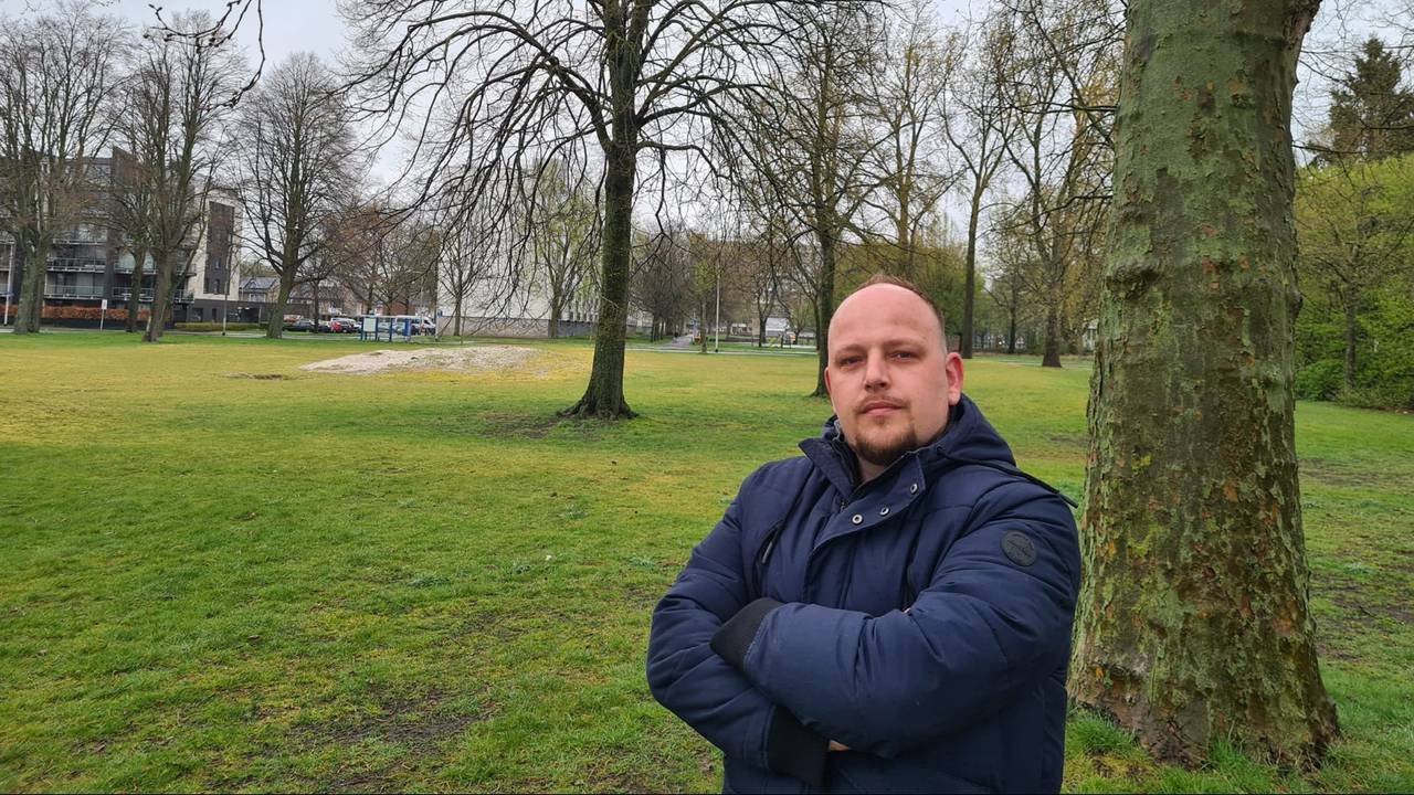 Rick Hof op de plek waar de Urban Factory moet komen (foto: privé).