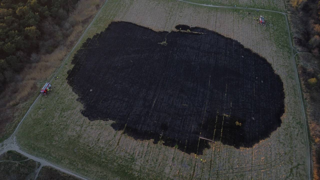 Het gebied dat is afgebrand (foto: Bart Meesters - SQ Vision).