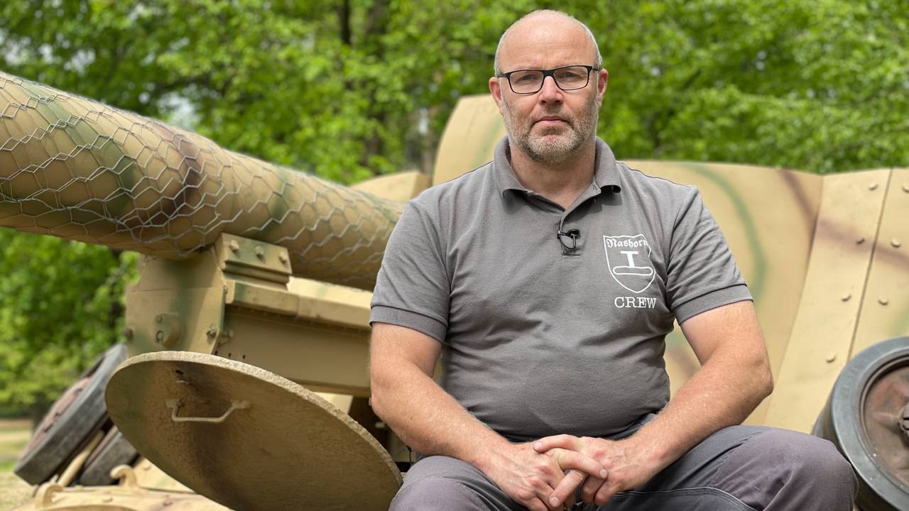 Robby van Sambeek restaureerde unieke Duitse tank (foto: Jos Verkuijlen).
