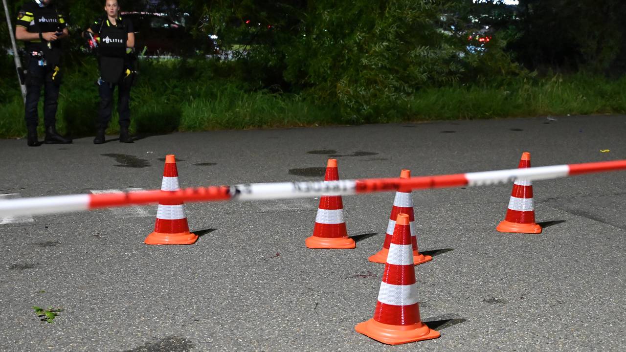 Op de grond zijn de bloedsporen nog zichtbaar (foto: Perry Roovers/SQ Vision).