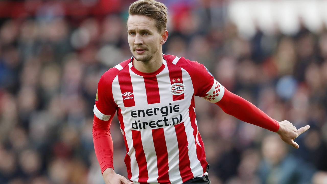 Luuk de Jong bij PSV in 2019 (foto: ANP).
