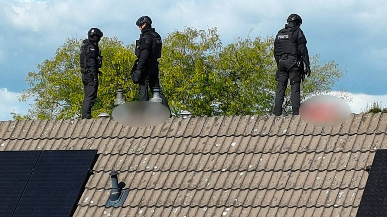 De speciale eenheid die de aanhouding op het dak in Tilburg© Politie