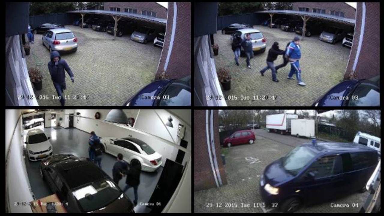 Beveiligingscamera's filmden de ontvoering (foto: politie)