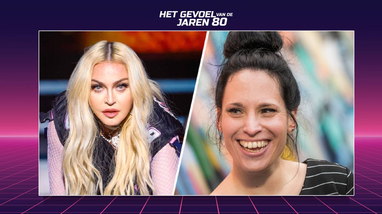 Sanne is groot fan van Madonna (foto's: Madonna, ANP - Sanne, Erik de Brouwer).