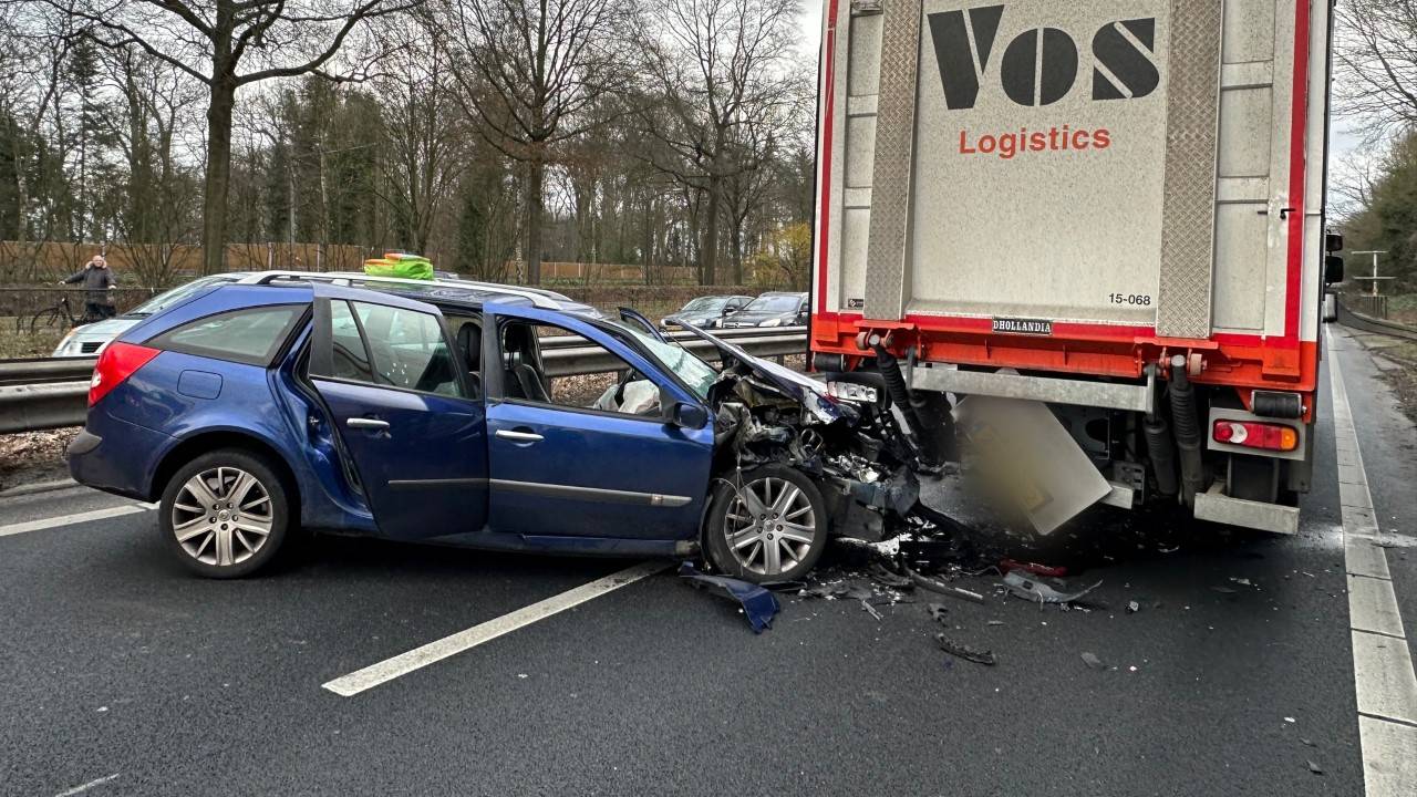 Ongeval op de N65 (foto: Bart Meesters).