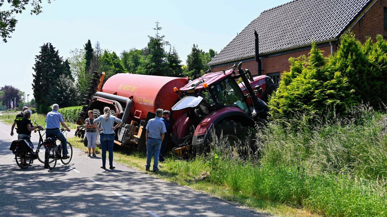 112 news: un tracteur se retrouve dans un fossé • gros dégâts après un incendie dans une caravane