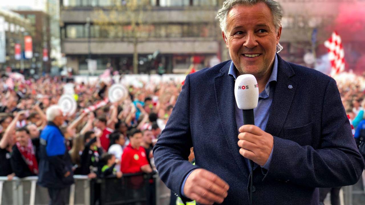 Joep Schreuder in 2018 in Eindhoven toen PSV landskampioen werd.