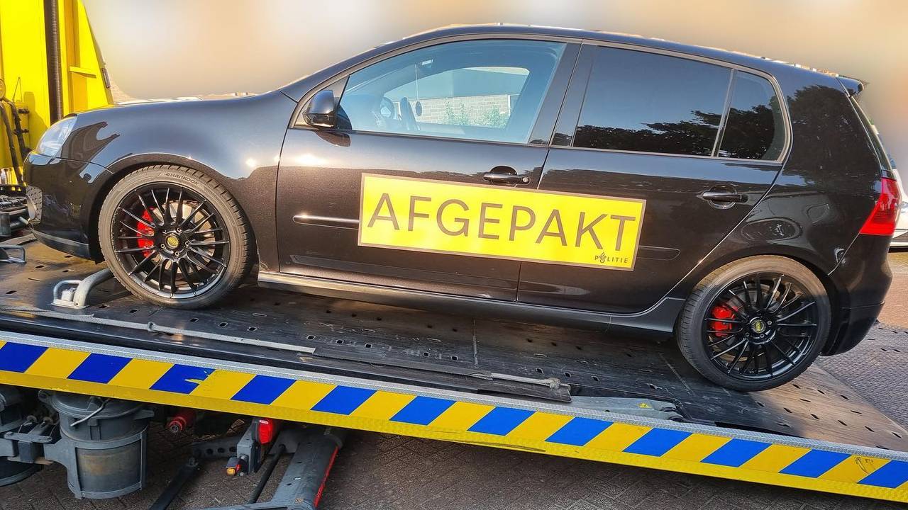 De afgepakte auto van de verdachte (foto: politie).