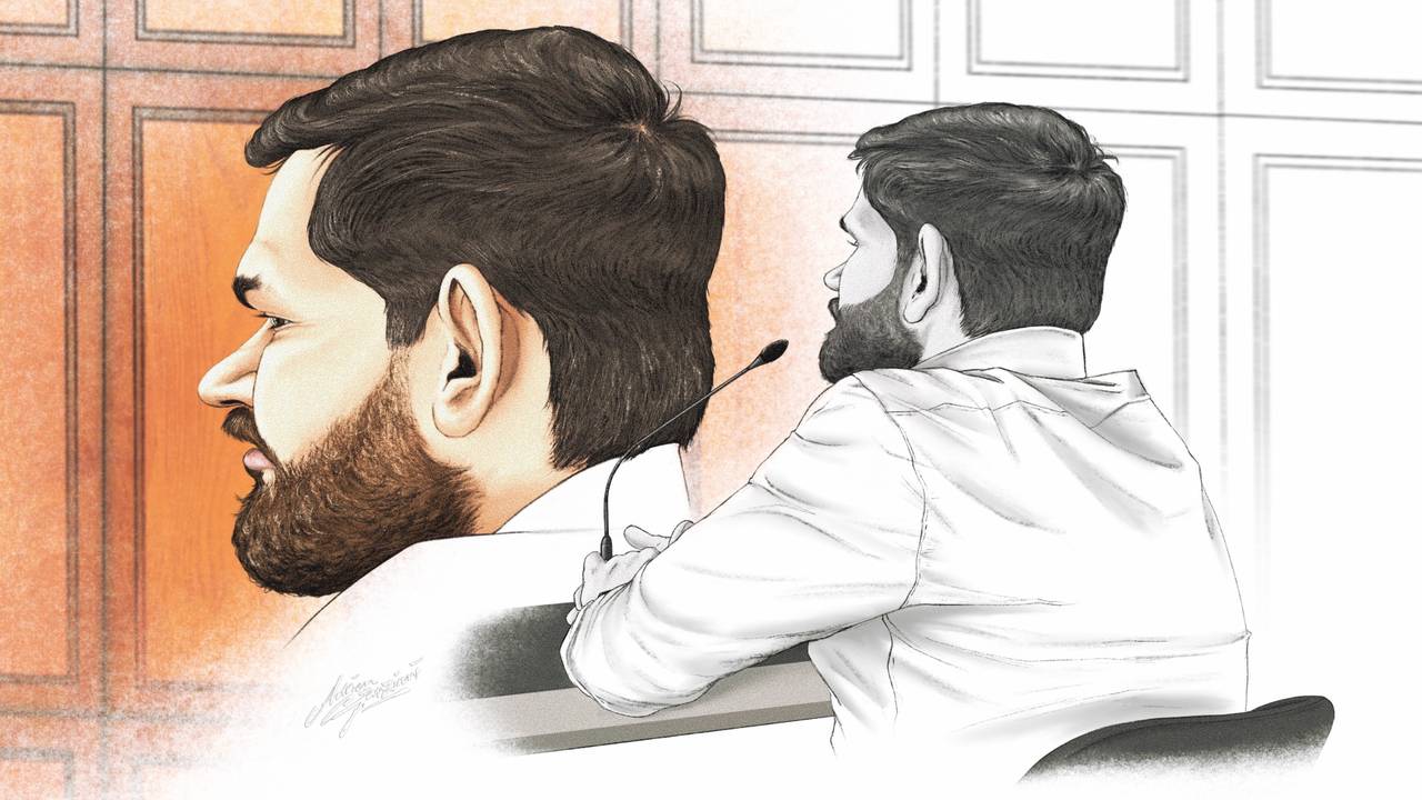 Rechtbank in Den Bosch doet vandaag uitspraak tegen Alex Schot (tekening: Alex Stanziani).