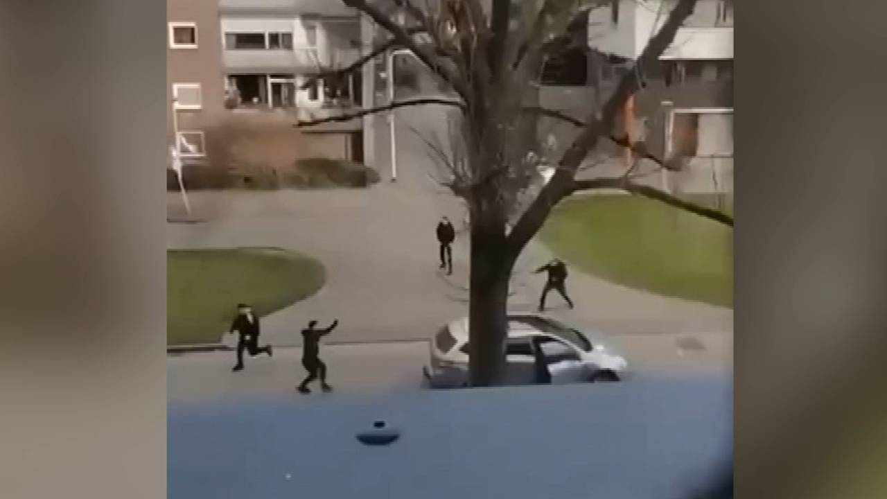 Beelden van de schietpartij.