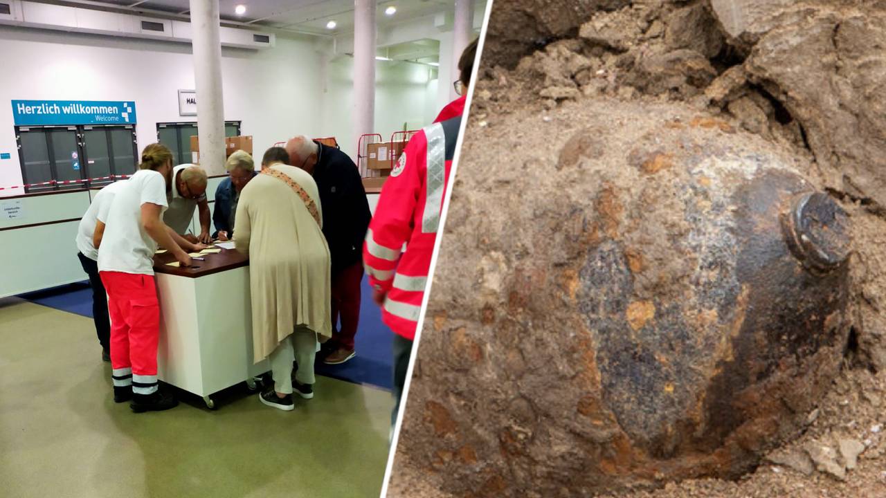 De leden worden verwelkomd in het opvangcentrum (links) en de bom (rechts).