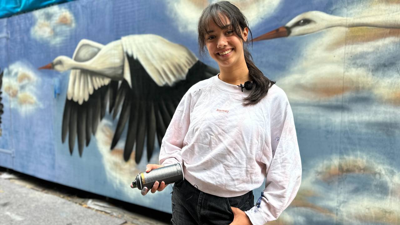 Anouk Brand: Young Female Artist Makes Her Mark With Mural in Clarastraat