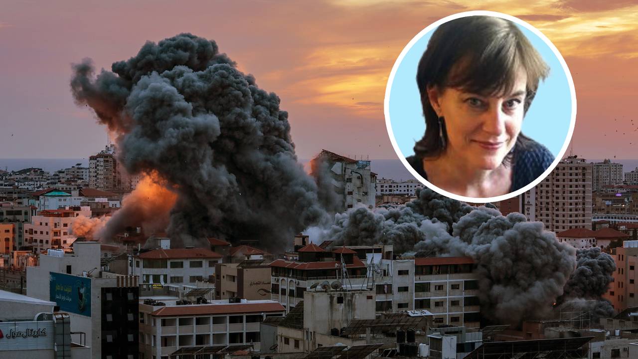 De Bredase historicus Tineke Bennema krijgt buikpijn van al het geweld (foto:Omroep Brabant)