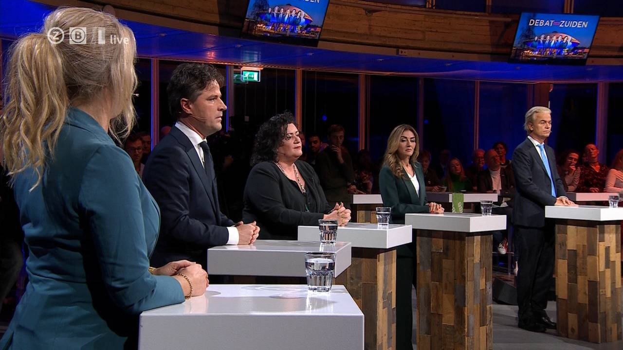 De lijsttrekkers in het Debat van het Zuiden.
