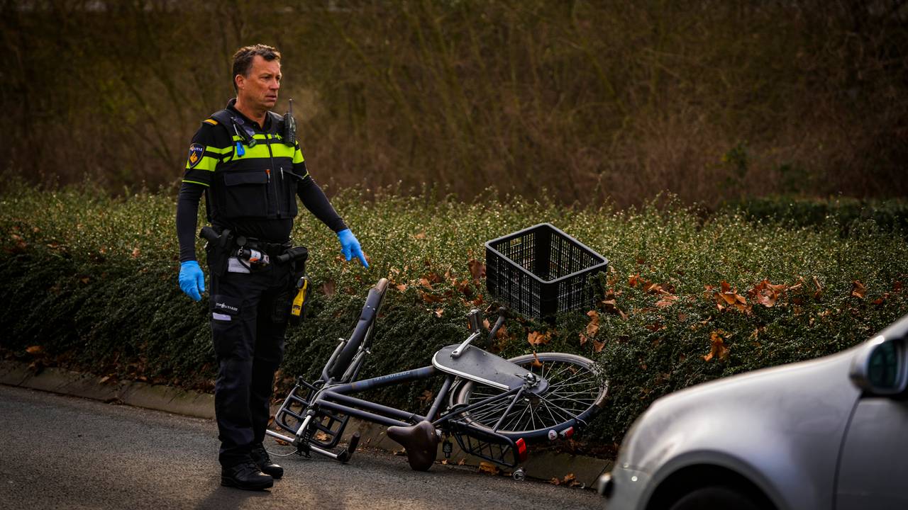 De fiets na het ongeval (Foto: SQ Vision).