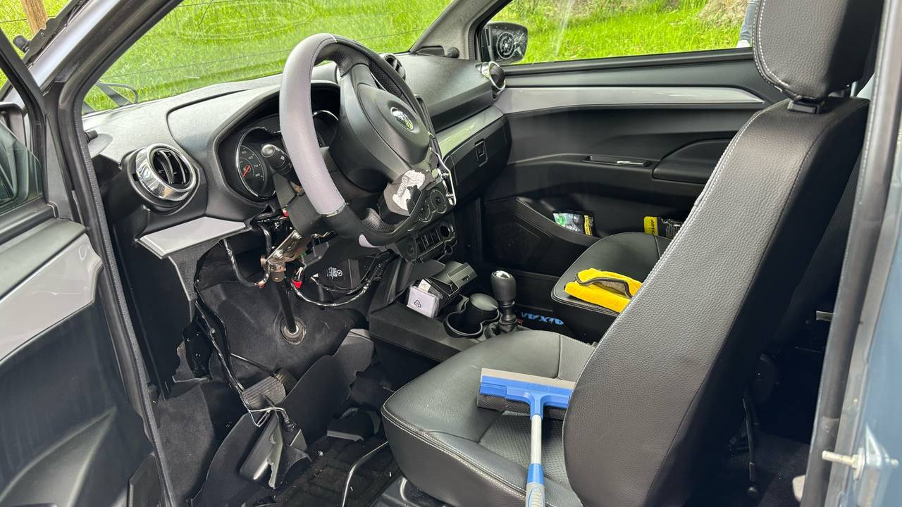 Het stuur is afgebroken (foto: Marco van den Broek / SQ Vision)