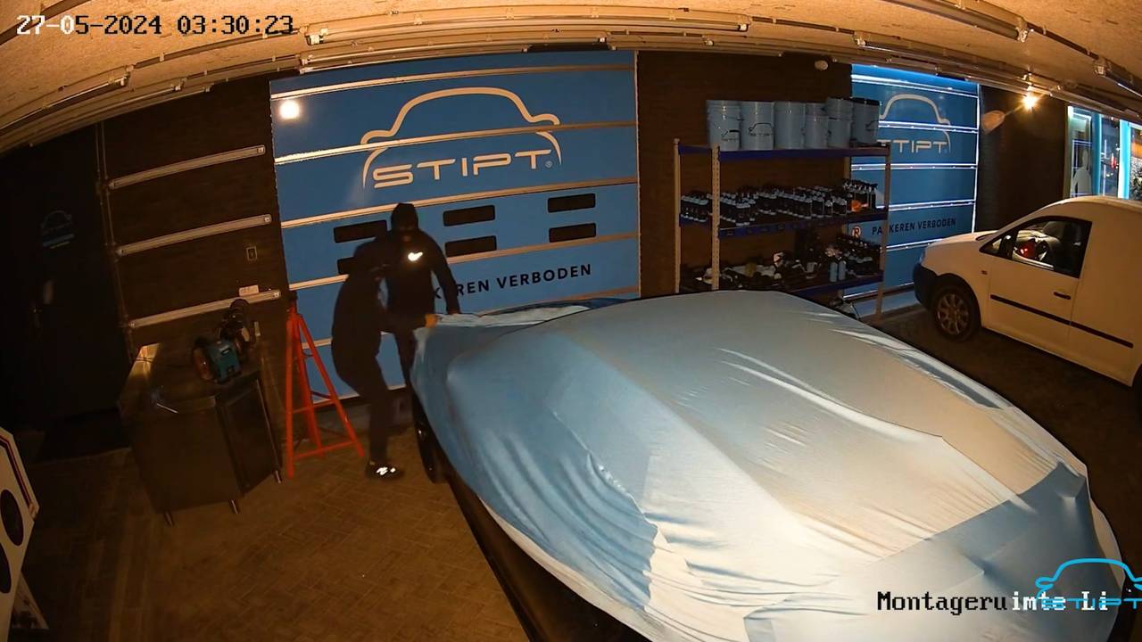 Foto van de dieven die zouden toeslaan.