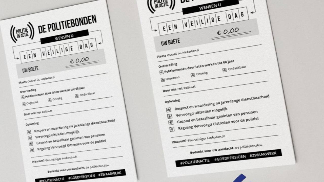 Mensen die lichte overtredingen begaan krijgen dit soort formulieren mee (foto: Verkeerspolitie Oost-Brabant).