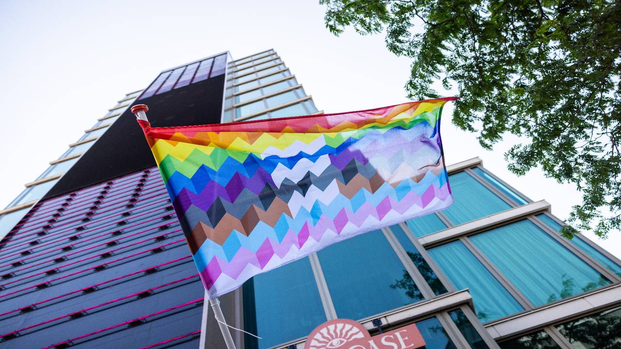 De Eindhovense Pride Vlag (foto: Faron van Leeuwen/Queer 040).