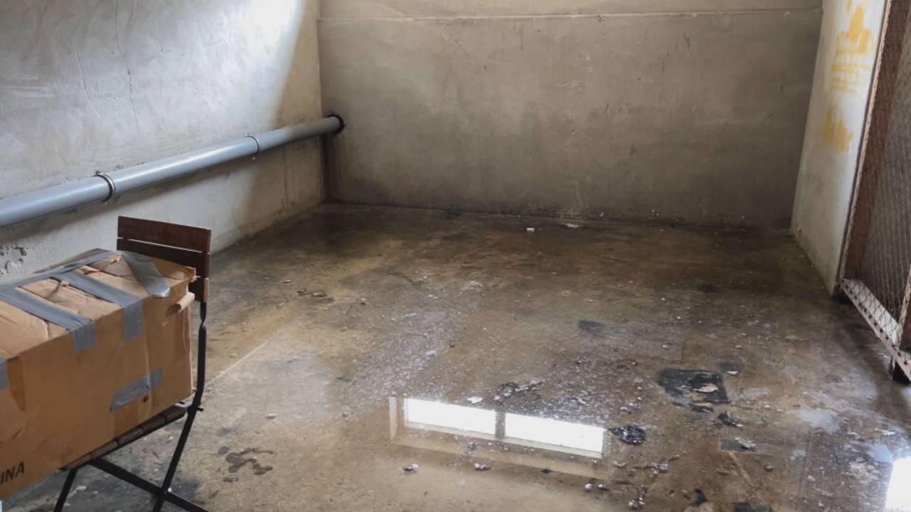 De ondergelopen kelder (foto: Tom Berkers).