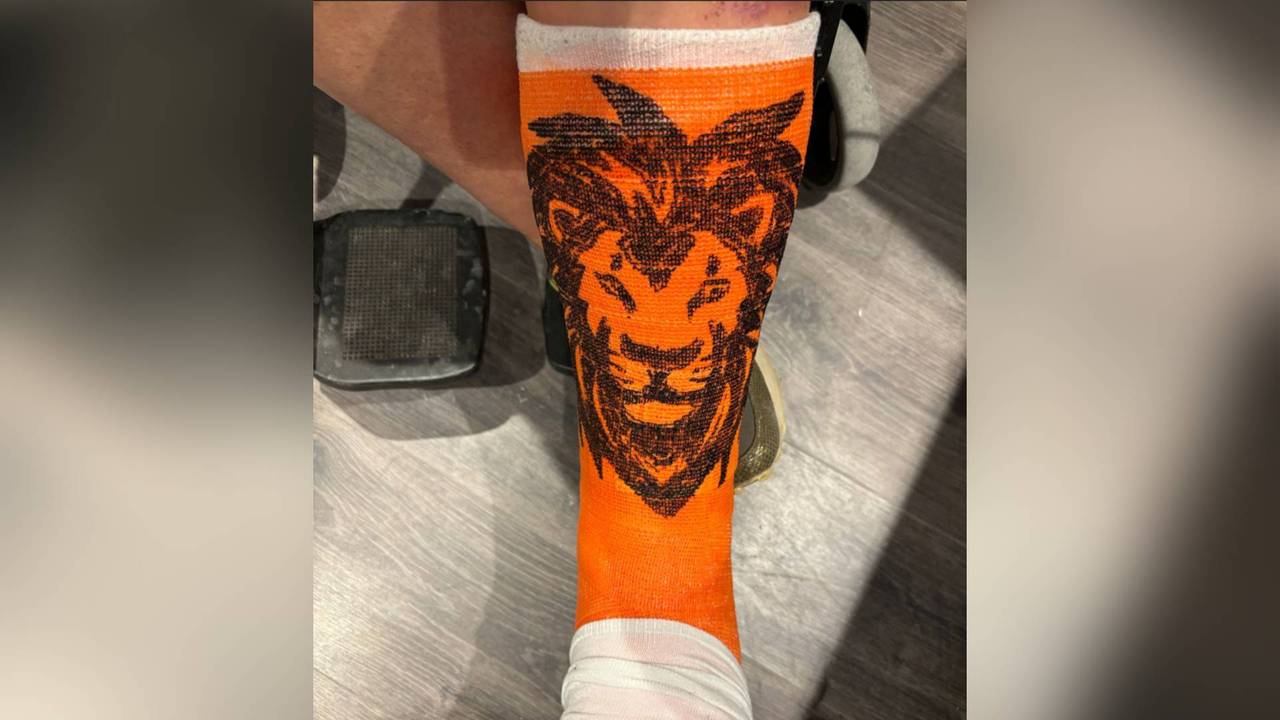 Corrie heeft er zelf nog een leeuw op getekend (eigen foto)