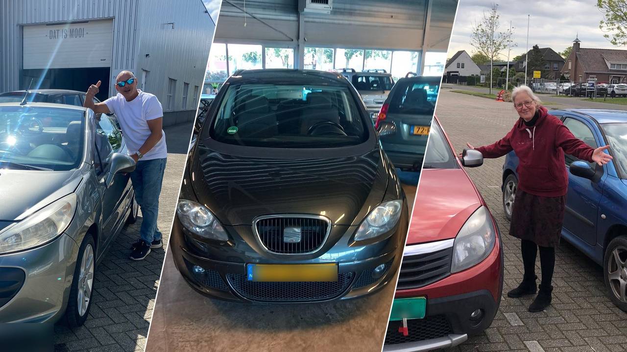Frans Smit en Tjitske de Haan toen ze nog blij waren met hun nieuwe auto (Foto: via Marianne Smit, Iedje Kool en Tjitske de Haan)
