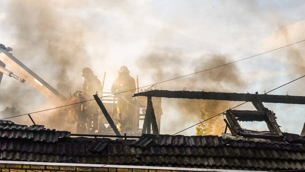De schade door de brand was groot (foto: SQ Vision).