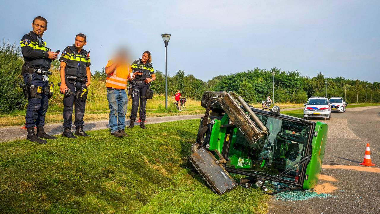 Het talud bleek te schuin (foto: SQ Vision).