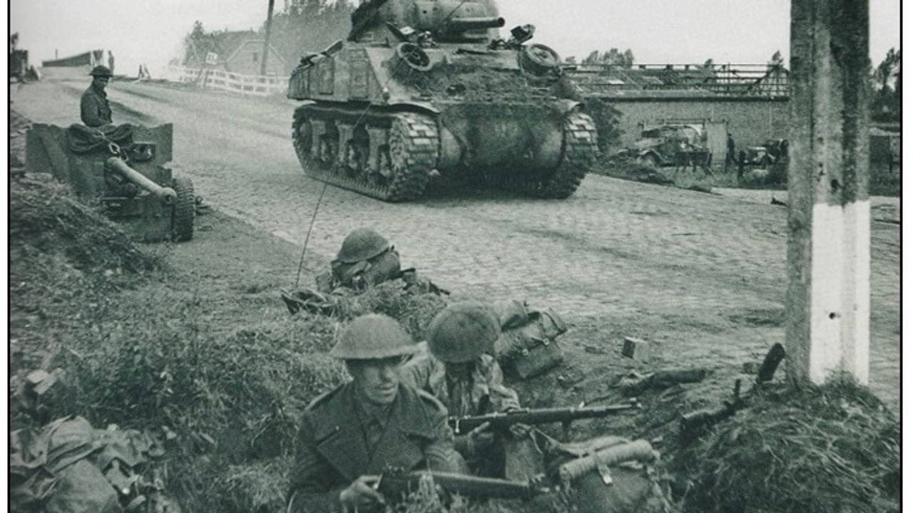 Soldaten van de Prinses Irenebrigade bij Beringen (foto: archief)