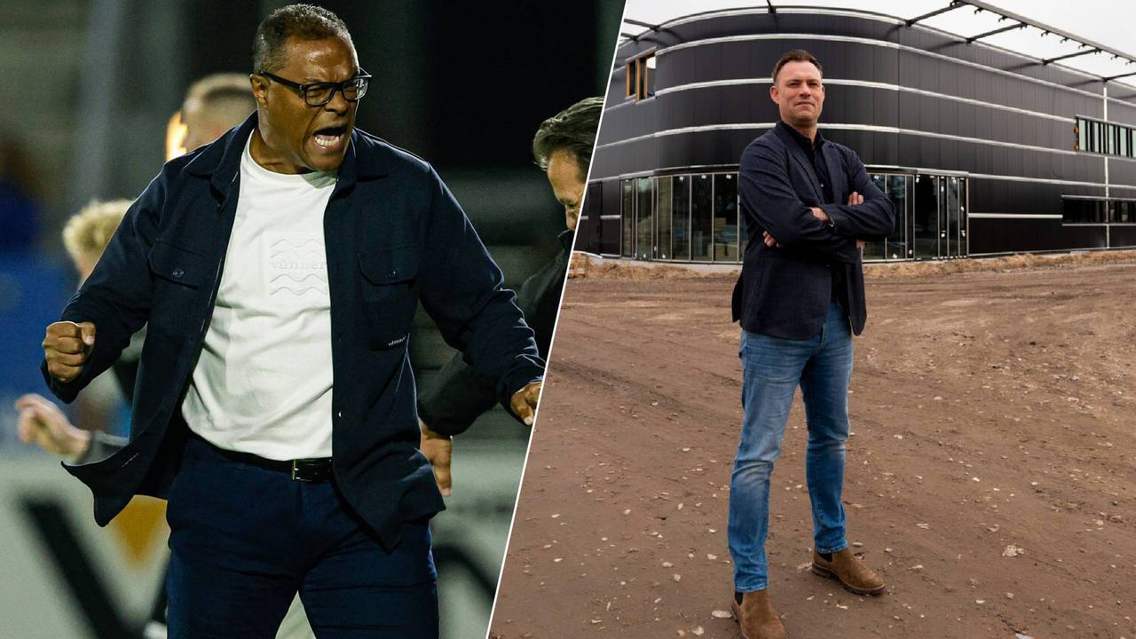 FCDB-trainer David Nascimento (foto: Broer van den Boom/Orange Pictures) en Kevin Hofland (foto: Helmond Sport).