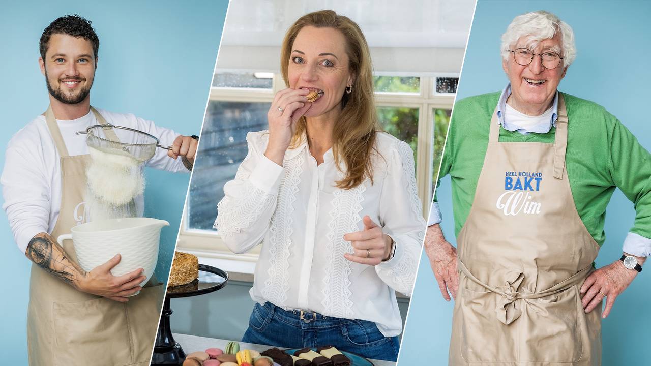 Van links naar rechts: deelnemer Mitchell, oud-winnaar Anouk en deelnemer Wim, alle drie uit Brabant