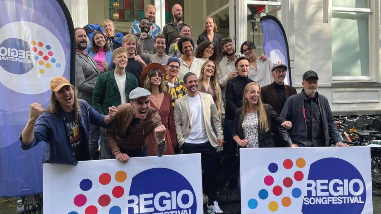 De deelnemers van het Regio Songfestival 2024 (foto: Omroep West)