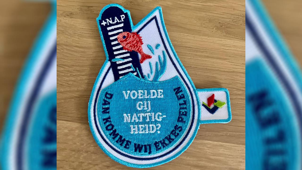 Het nieuwe carnavalsembleem van het waterschap Aa en Maas