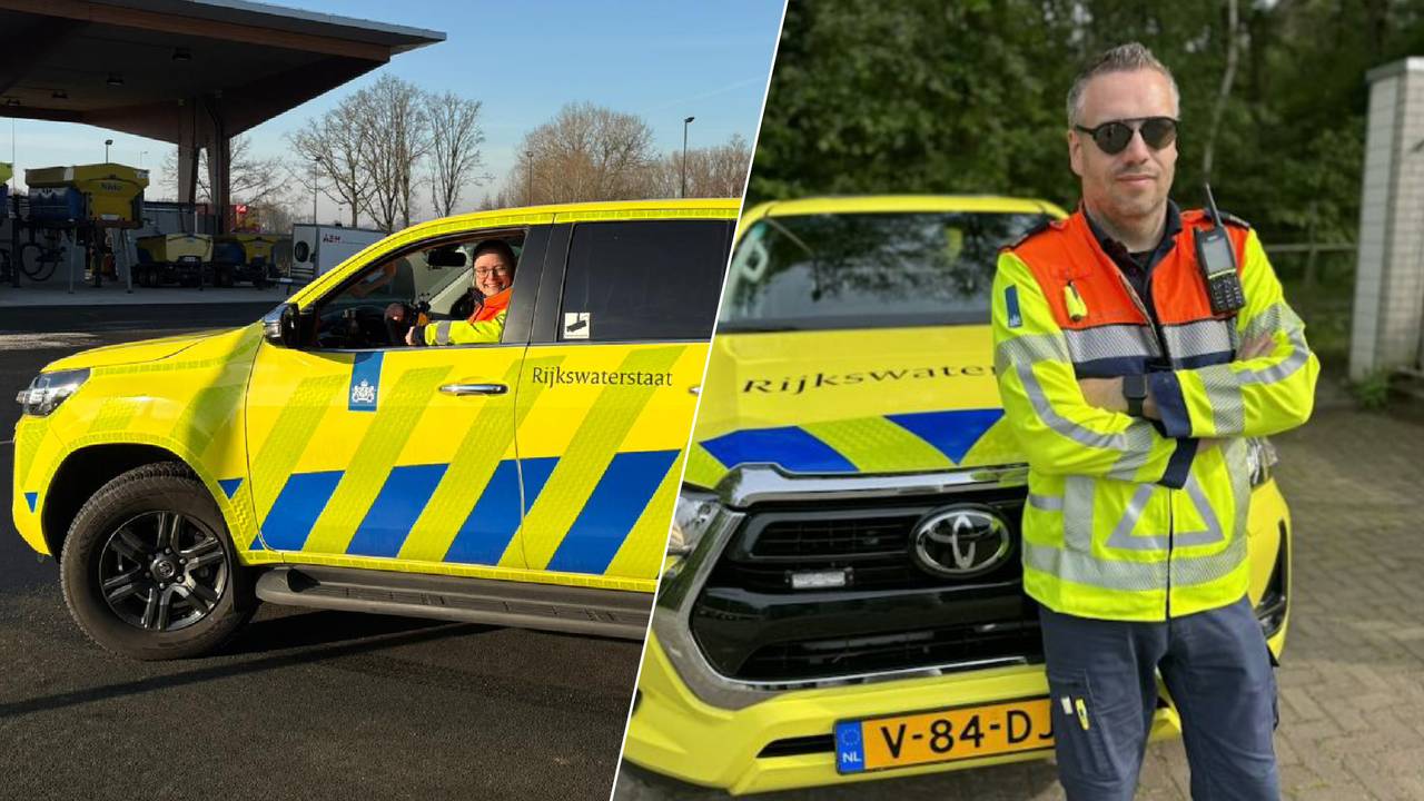 Weginspecteurs Jessie (links) en Tobias (rechts) krijgen geregeld te maken met gevaarlijke situaties op de weg (foto: Jessie van Weert en Tobias Jansen).