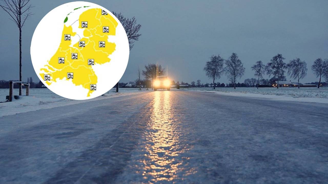 Het KNMI heeft code geel afgegeven voor vrijdagochtend (foto's: Ben Saanen en KNMI).