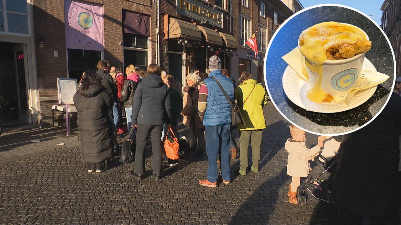 Een menigte voor restaurant Pilkington in Den Bosch (Foto: Omroep Brabant).