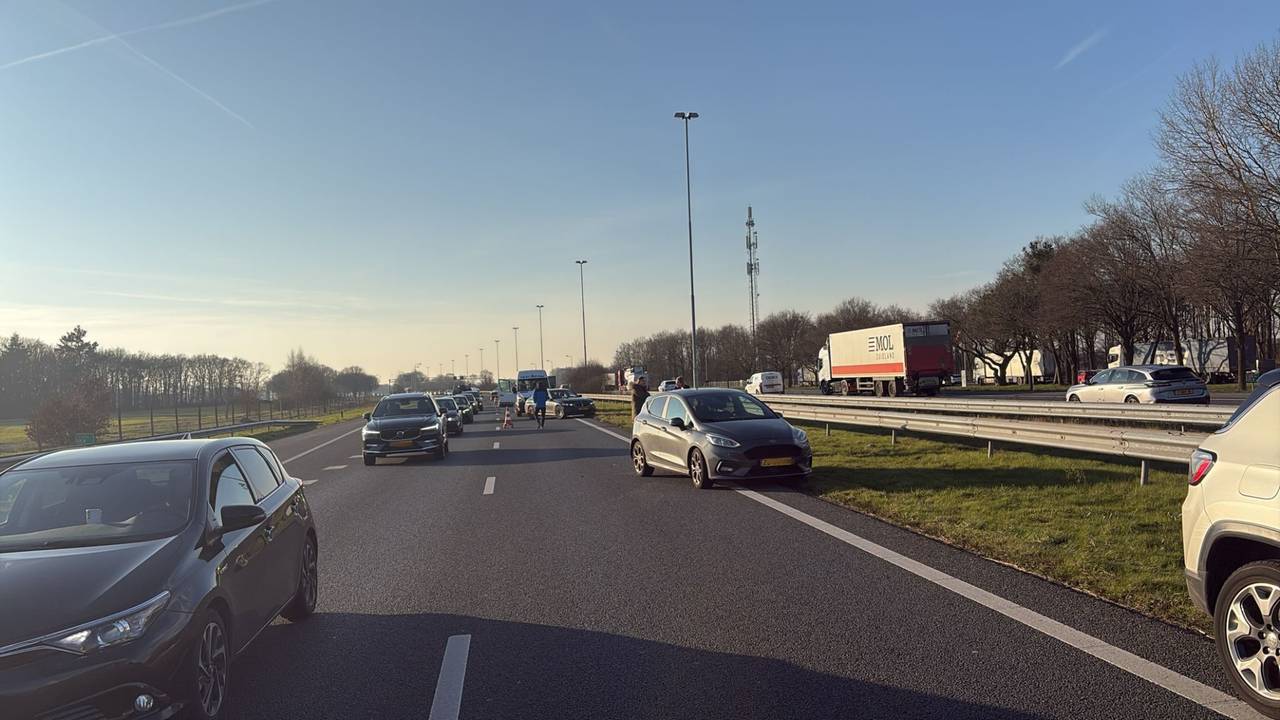 Ongeluk op A58, meer dan uur vertraging vanuit Breda.