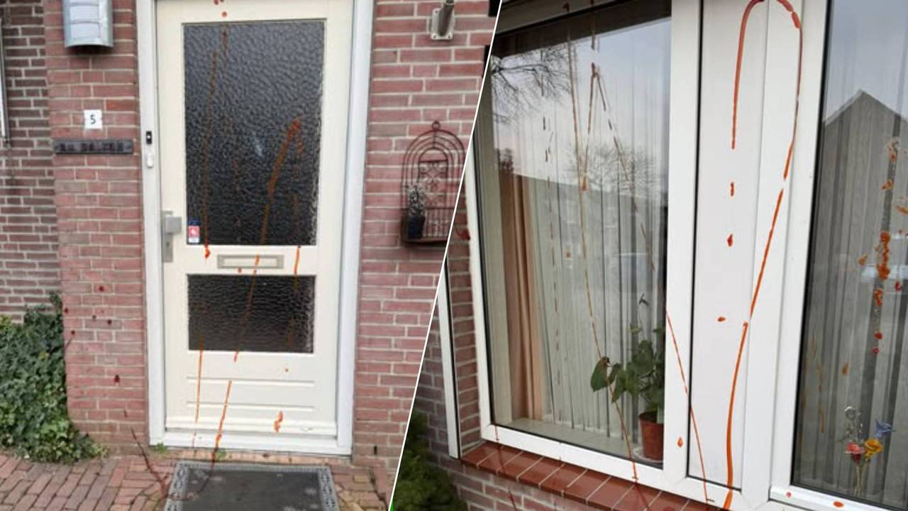 Het huis van de 90-jarige bewoonster zat onder de ketchup (foto: Omroep Brabant)
