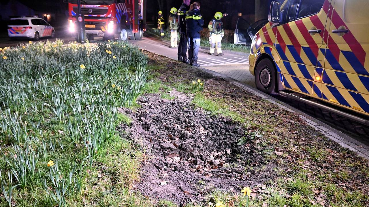 De plek waar de zwerfkei lag (foto: Toby de Kort / Persbureau Heitink).