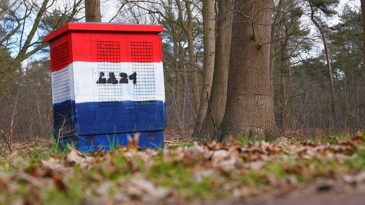 Een van de kastjes in loon op Zand (foto: Bart Meesters).