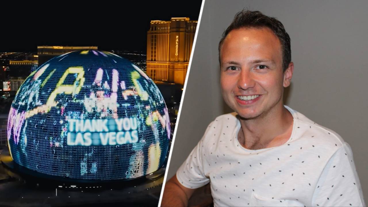 Jeffrey Verberne (privéfoto), links Sphere in Vegas (Youtube/U2).