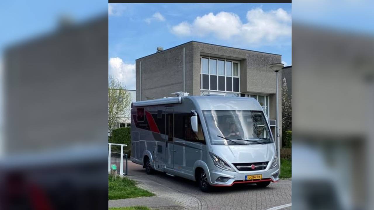 Een van de gestolen campers.