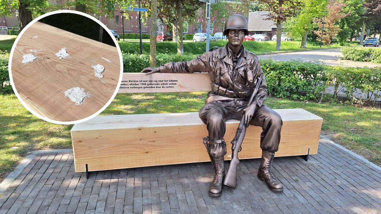 Deze soldaat zit niet meer op z'n plek (foto: Meierijstad, foto-inzet: Omroep Brabant).