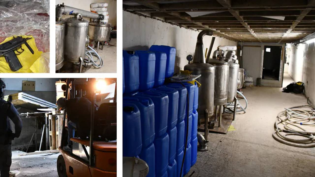 Het ondergrondse drugslab was professioneel ingericht (foto: Politie.nl).