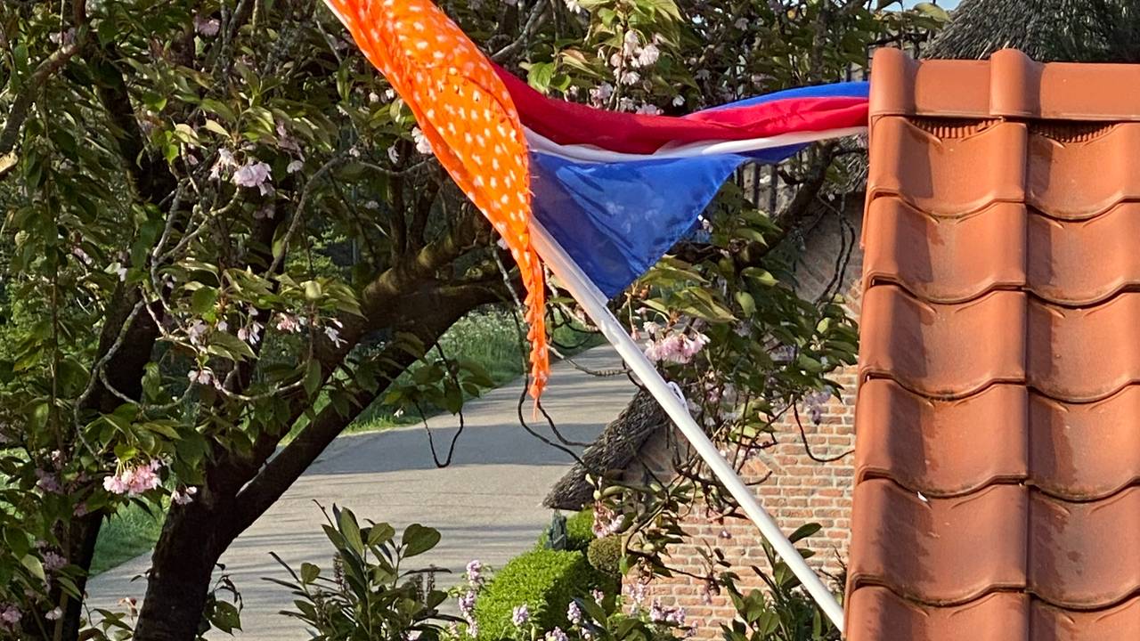 De sjaal als wimpel (foto: Linda van Vught).