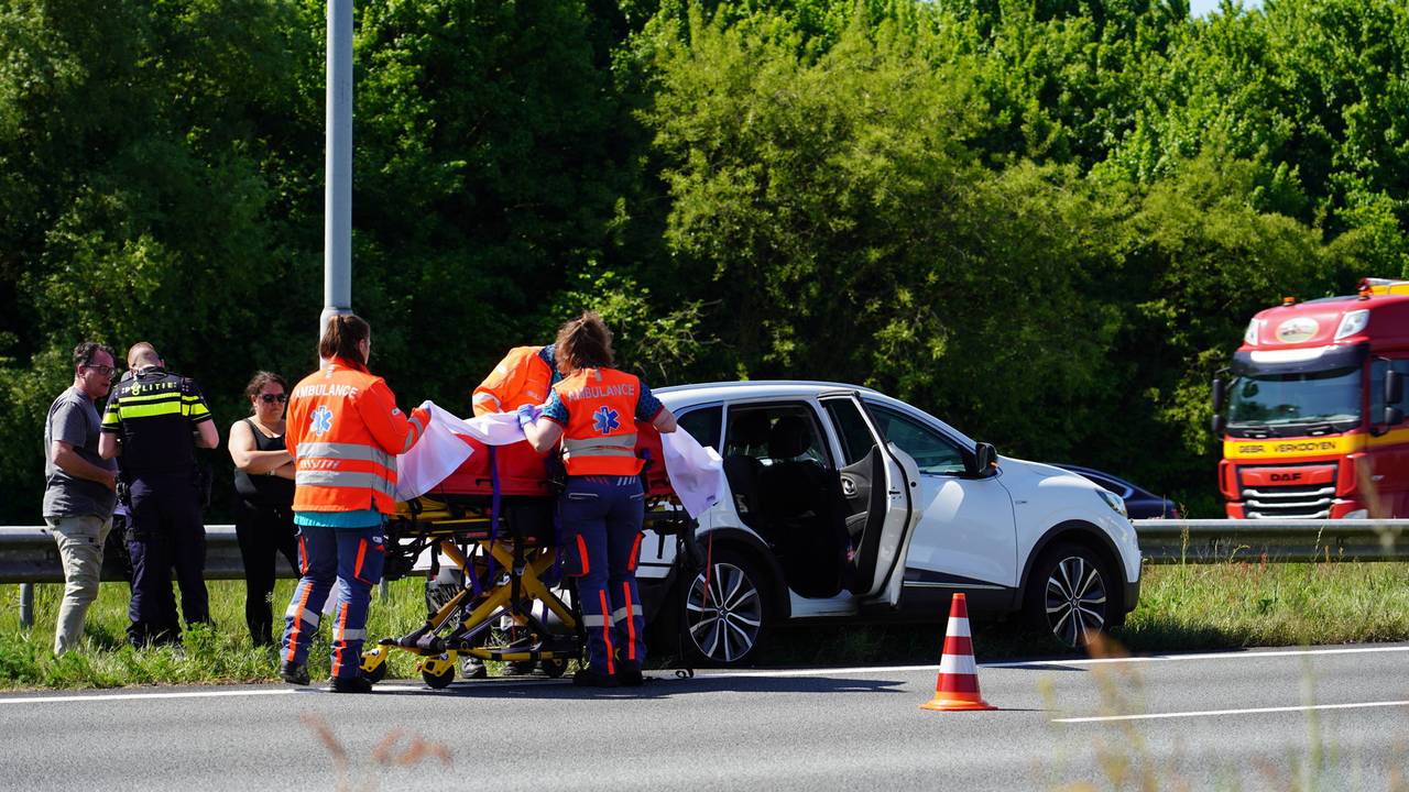 Man gewond na ongeluk op de A58.