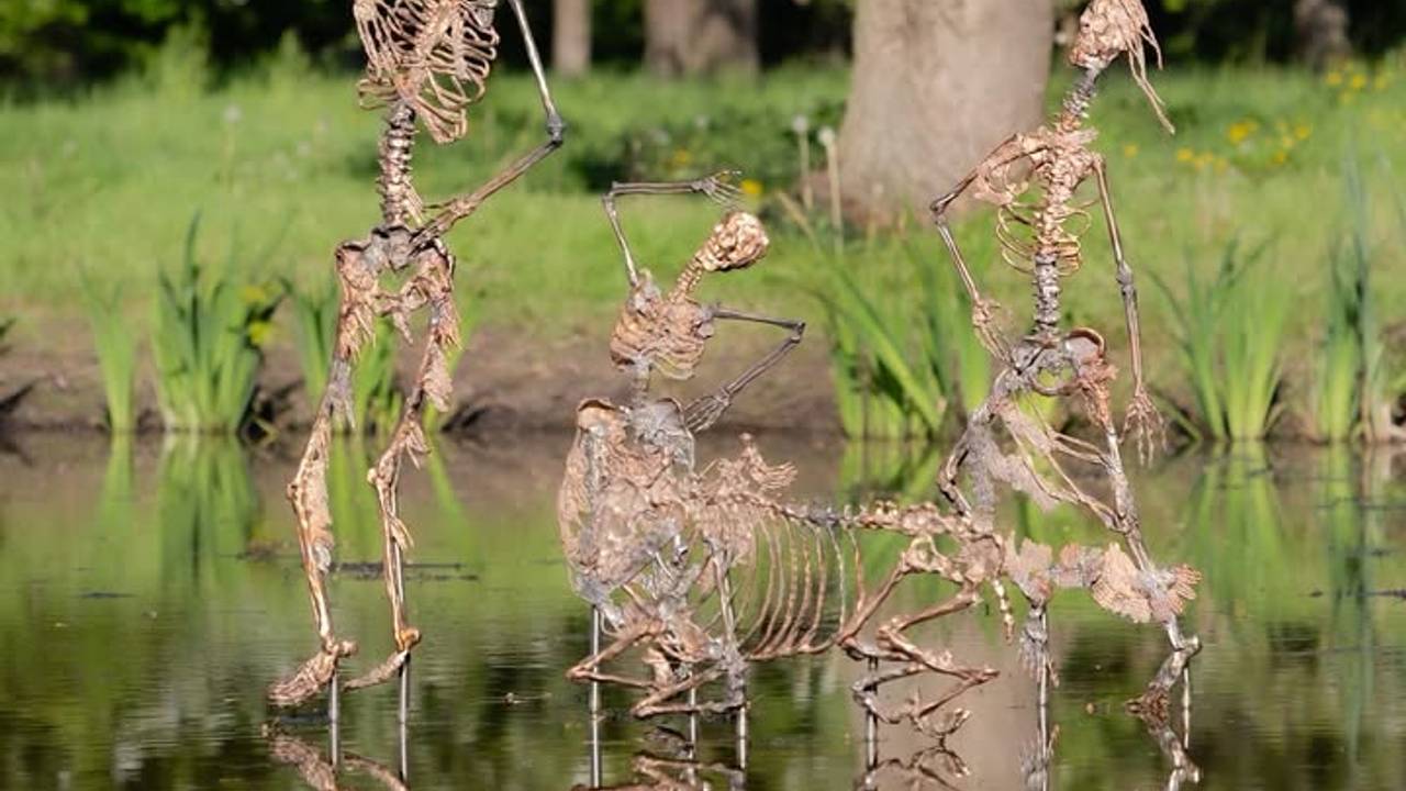 Het heksenmonument van kunstenares Carolein Smit is onthuld bij Kasteel Cranendonck in Soerendonk (foto: gemeente Cranendonck)