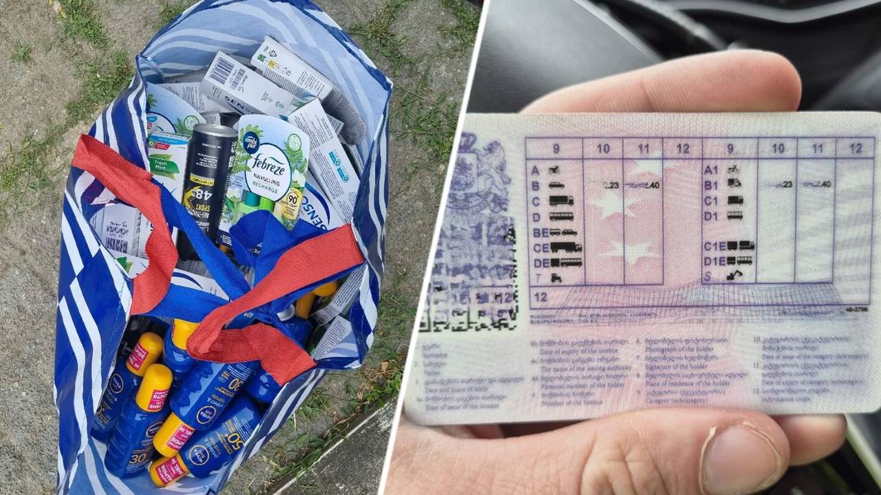 De man had volgens de politie een inventaris waar een drogisterij jaloers op zou zijn (foto: Verkeerspolitie Oost-Brabant).