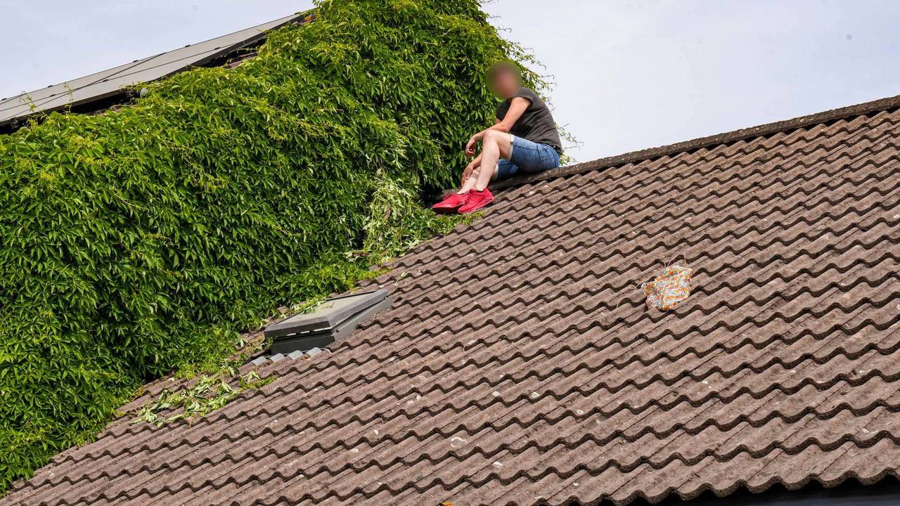 De vrouw durfde niet meer naar beneden (foto: Harrie Grijseels/Persbureau Heitink).